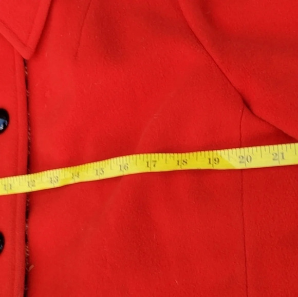 Vintage Red Wool& Leopard Coat L..XL - Picture 10 of 14